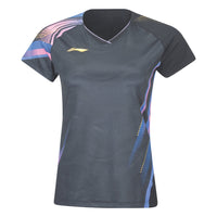 Li-Ning Badminton T-Shirt - Li-Ning Side Effect Black Women - SportYouUp Danmark