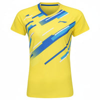 Badminton T-shirt - Li-Ning Defense Yellow Women - SportYouUp Danmark