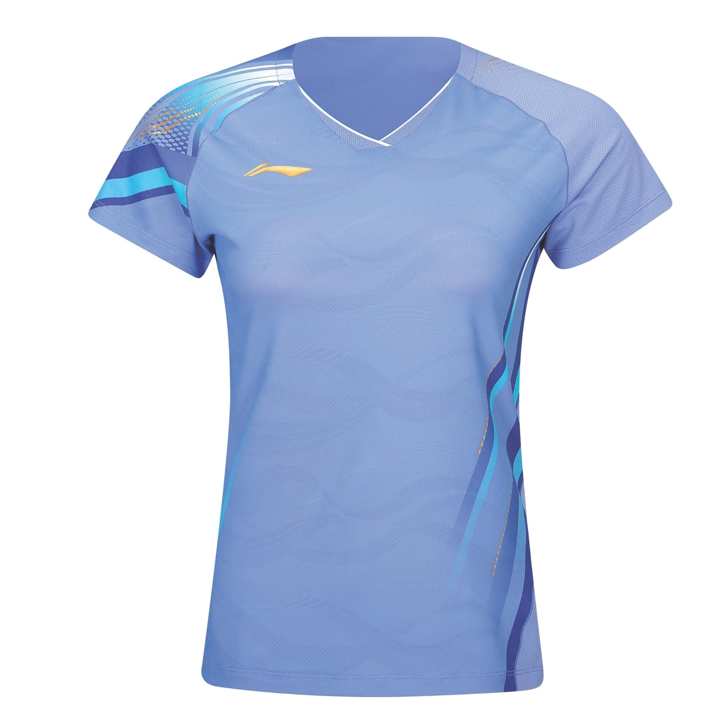 Li-Ning Badminton T-Shirt - Li-Ning Side Effect Light Blue Women - SportYouUp Danmark
