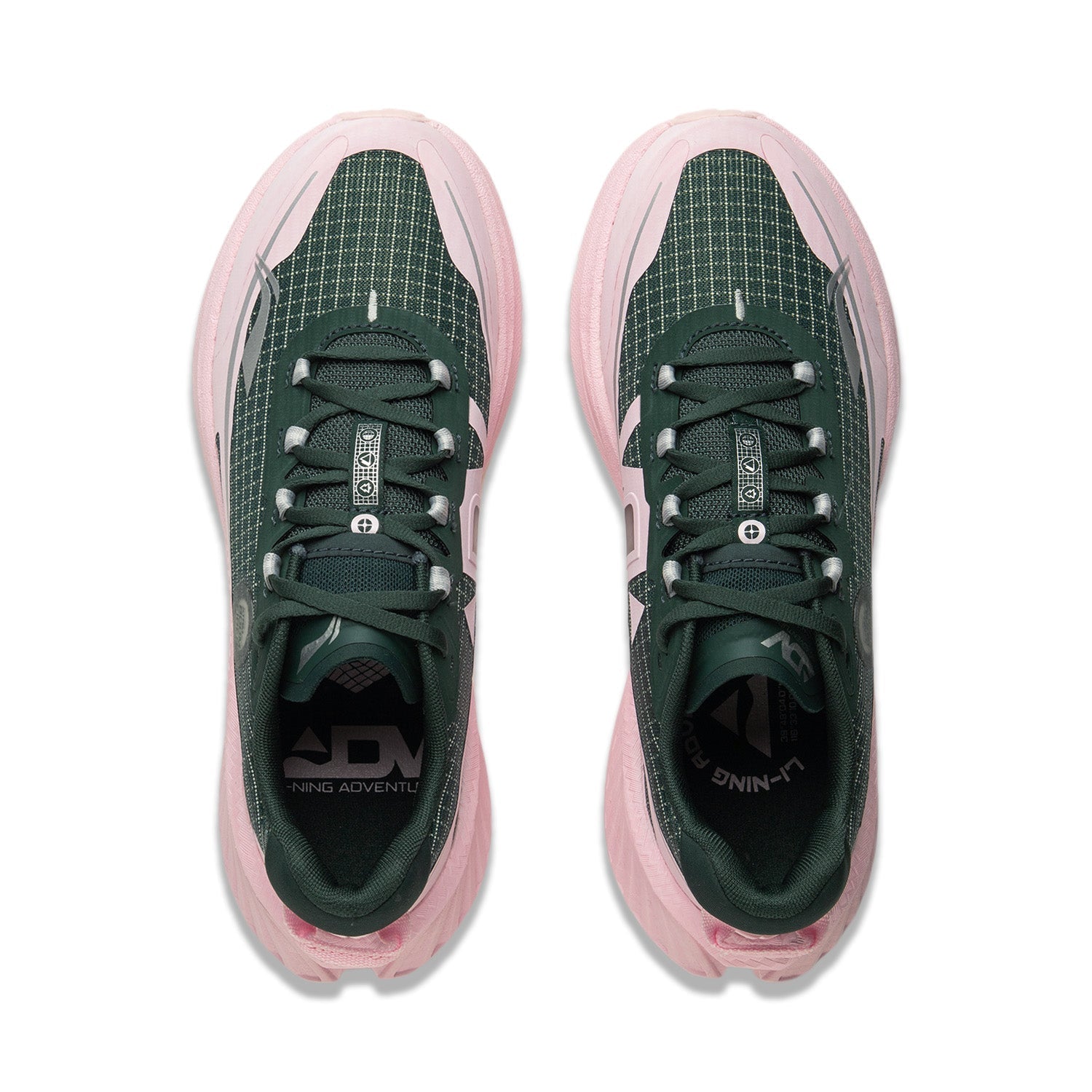 Li-Ning Trail Dilu V2 Dark Green/Pink Dame
