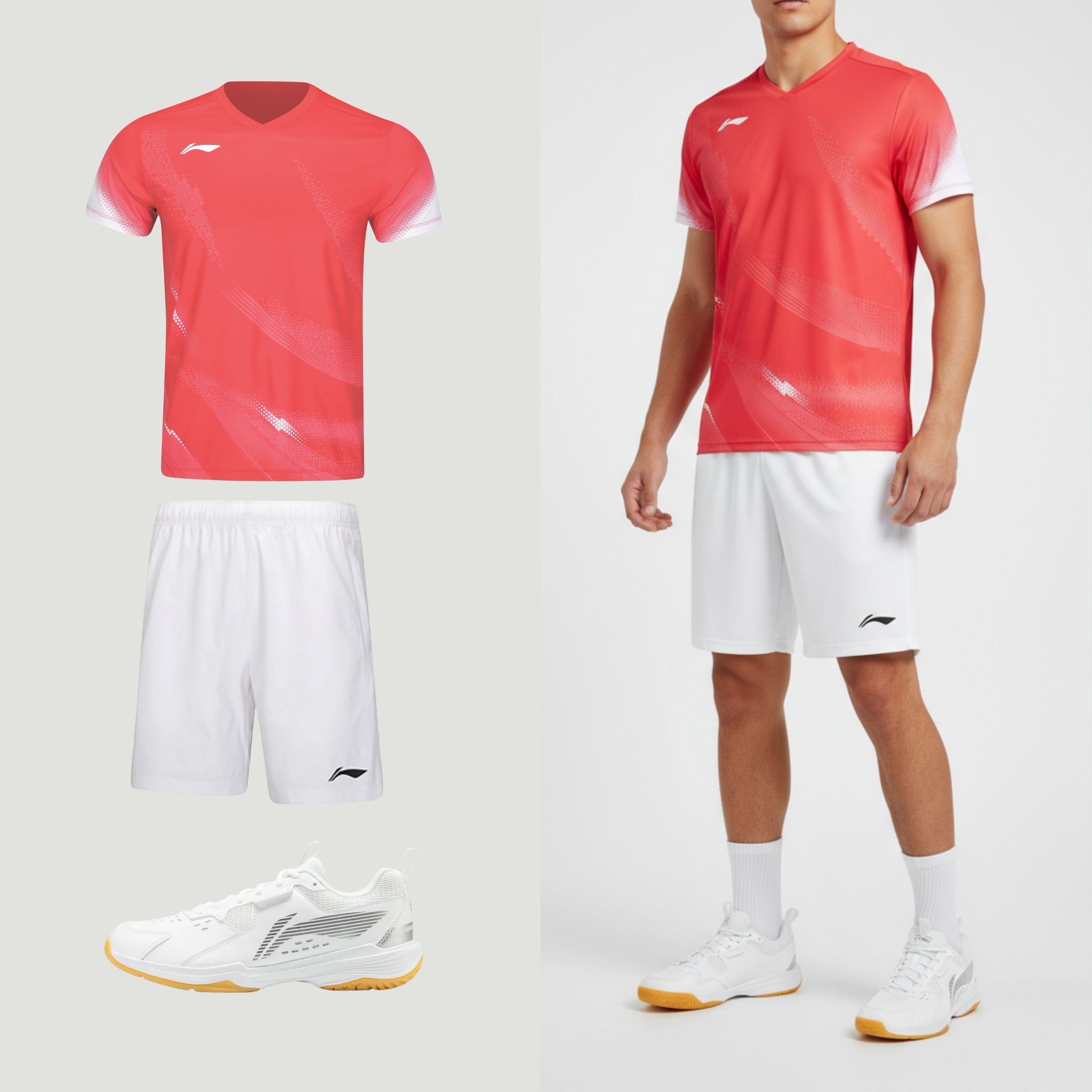 Li-Ning badminton T-shirt til mænd med perfekt pasform. Shop Looket 