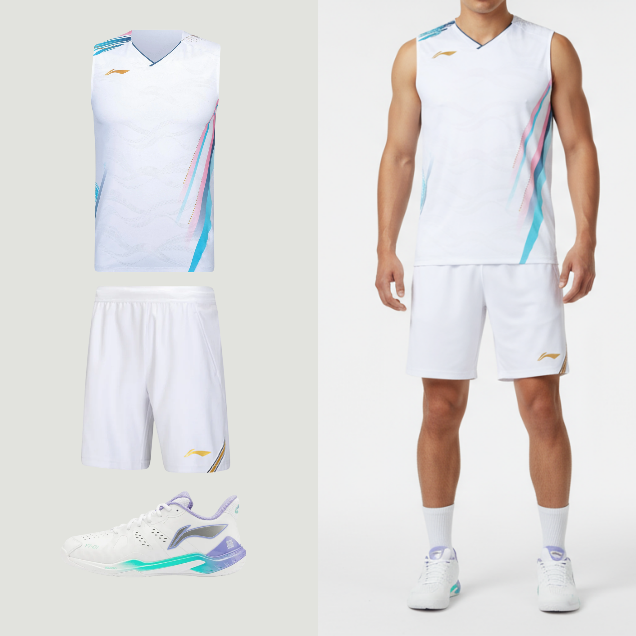 Li-Ning Side Effect White Tanktop