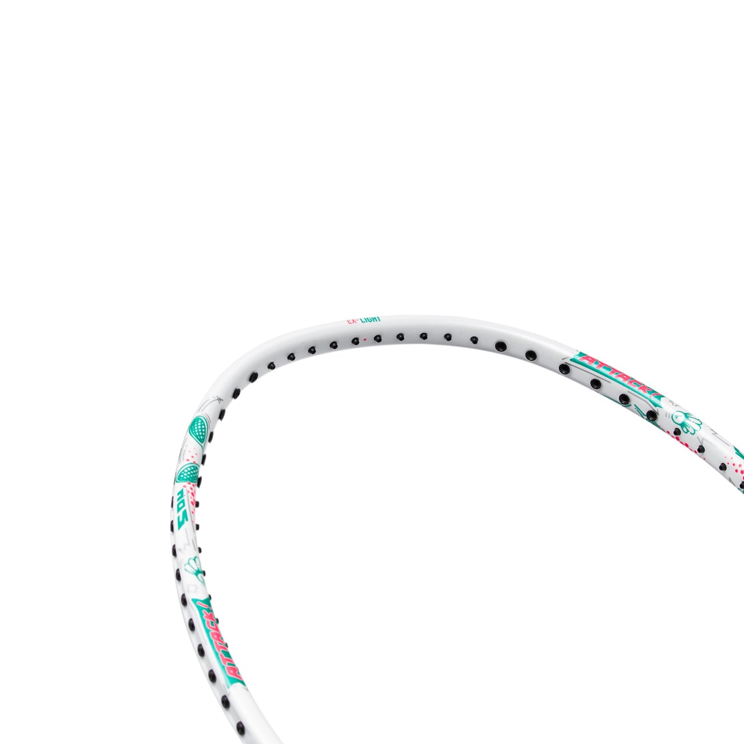 Badminton ketcher - Li-Ning AXForce Big Bang White - SportYouUp Danmark