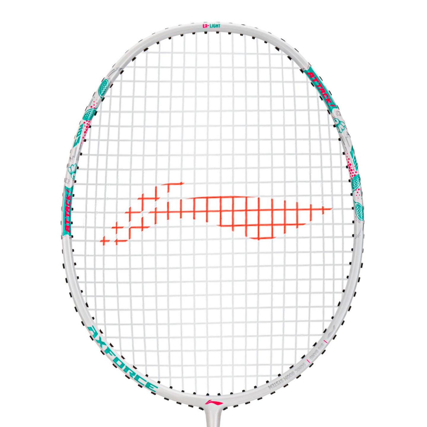 Badminton ketcher - Li-Ning AXForce Big Bang White - SportYouUp Danmark