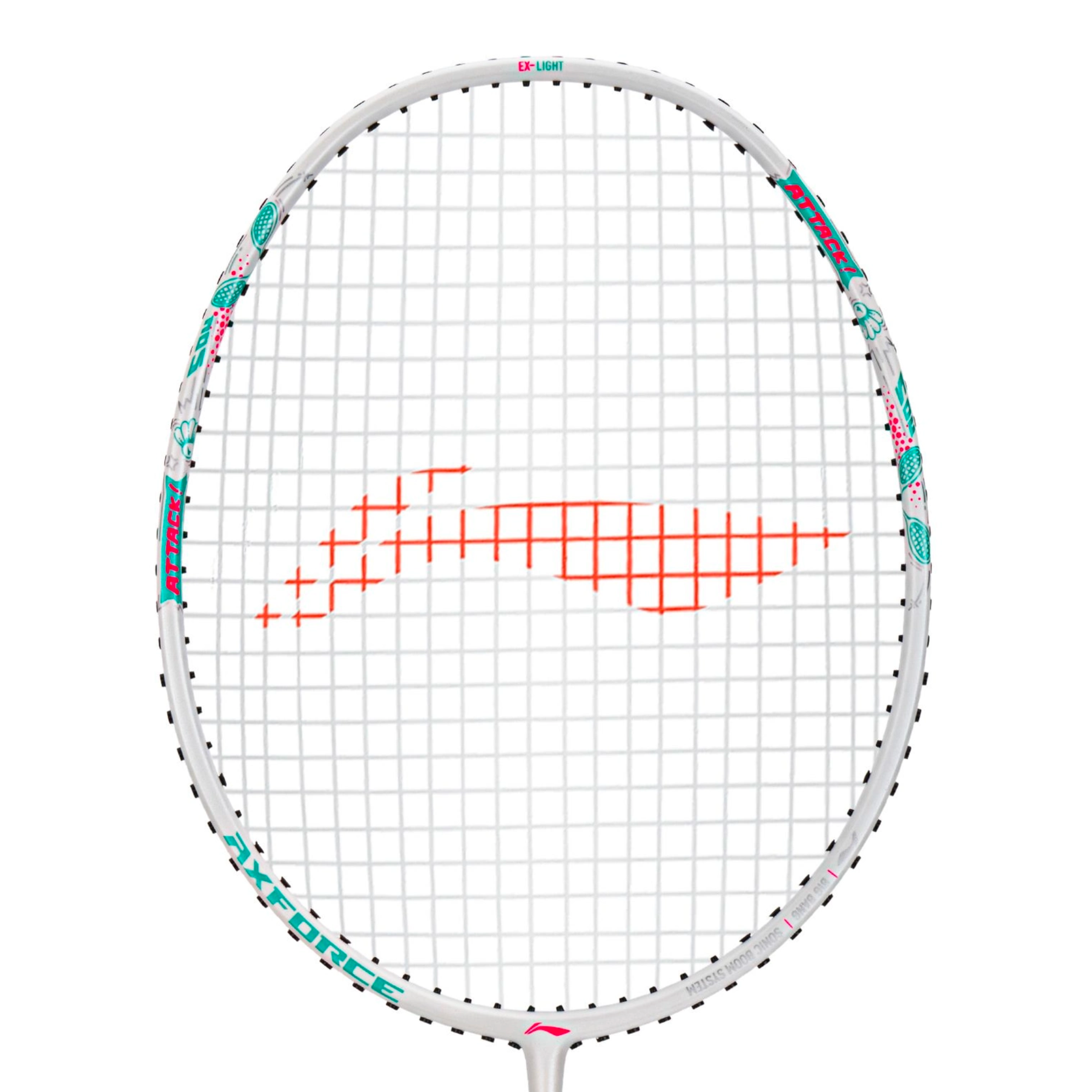 Badminton ketcher - Li-Ning AXForce Big Bang White - SportYouUp Danmark