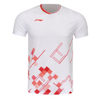 Badminton T-shirt - Li-Ning Matrix White Unisex - SportYouUp Danmark