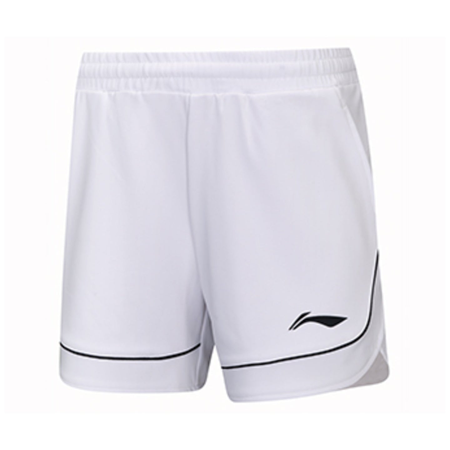 Badminton Dame Shorts - Li-Ning Single Stripe White Dame - SportYouUp Danmark