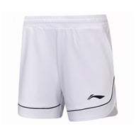 Badminton Dame Shorts - Li-Ning Single Stripe White Dame - SportYouUp Danmark