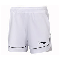 Badminton Dame Shorts - Li-Ning Single Stripe White Dame - SportYouUp Danmark