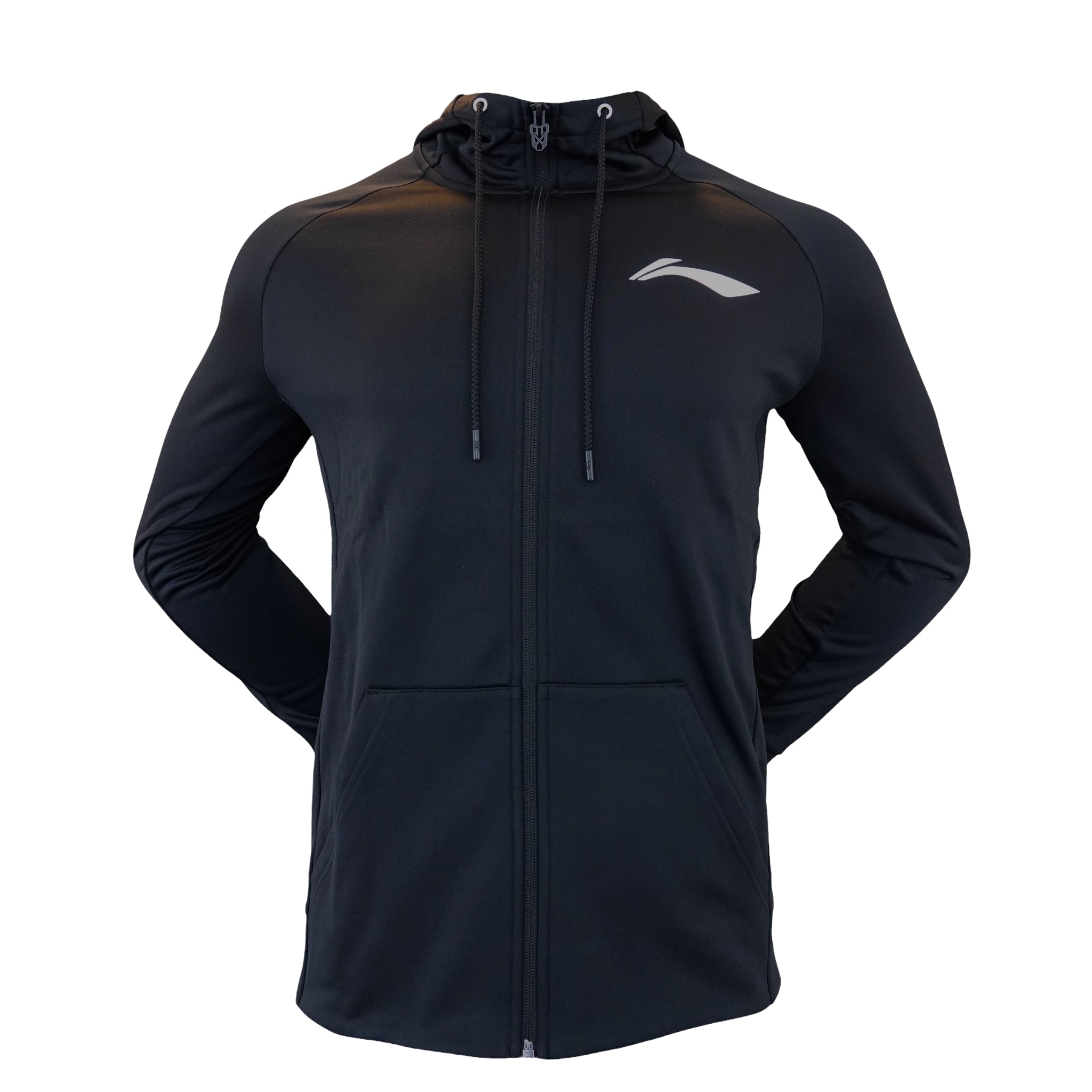 Badminton træningsdragter - Li-Ning Club Black Zip Hoodie Unisex - SportYouUp Danmark